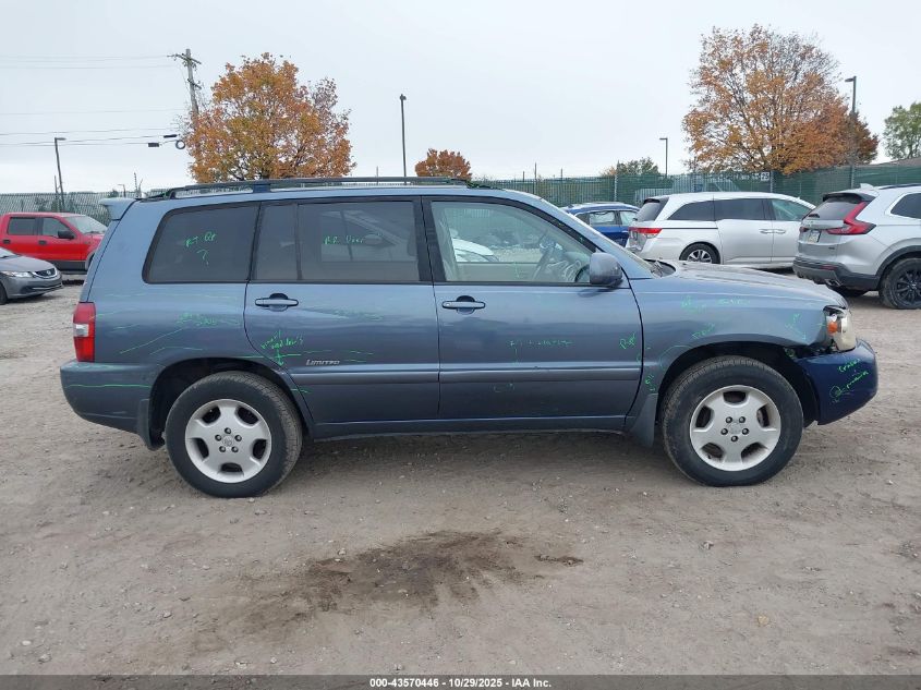 2007 Toyota Highlander Limited V6 VIN: JTEEP21A270202865 Lot: 43570446