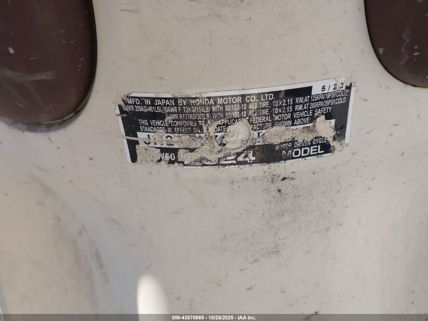 2024 Honda Ncw50 VIN: JH2AF771XRK701776 Lot: 43570569