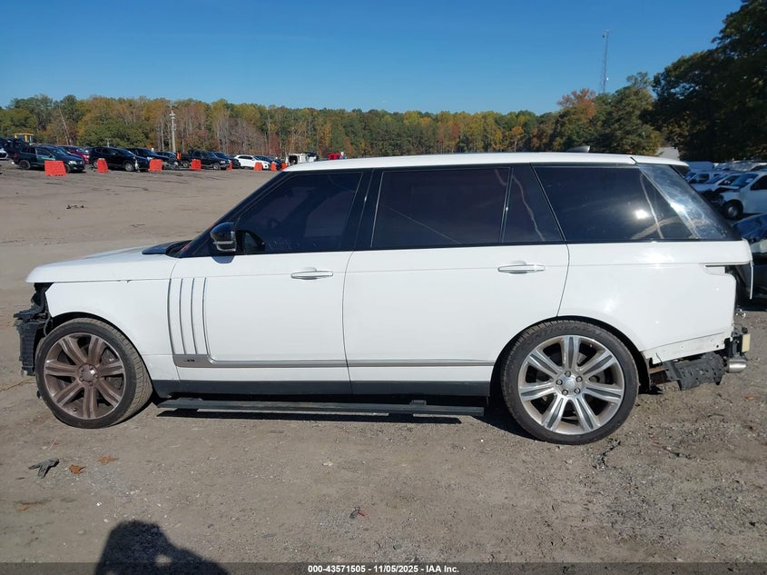 2017 Land Rover Range Rover 5.0L V8 Supercharged Sv Autobiography VIN: SALGW3FE3HA343725 Lot: 43571505