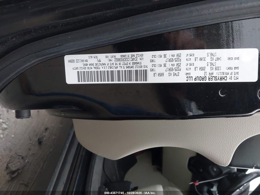 2012 Chrysler Town & Country Touring-L VIN: 2C4RC1CG3CR338922 Lot: 43571745