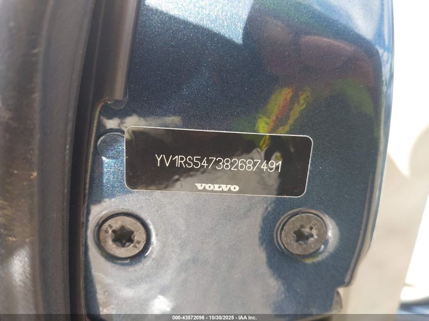 2008 Volvo S60 T5 VIN: YV1RS547382687491 Lot: 43572096