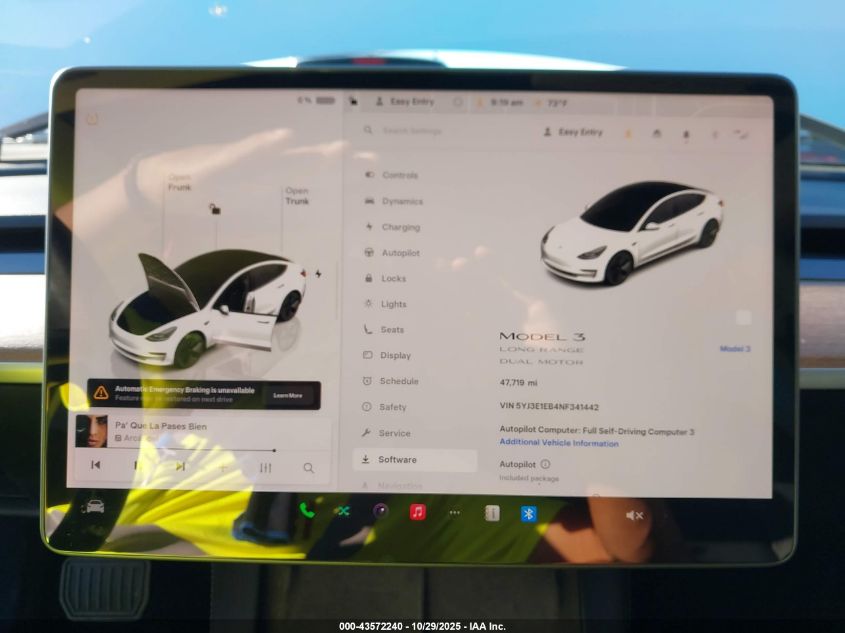 2022 Tesla Model 3 Long Range Dual Motor All-Wheel Drive VIN: 5YJ3E1EB4NF341442 Lot: 43572240