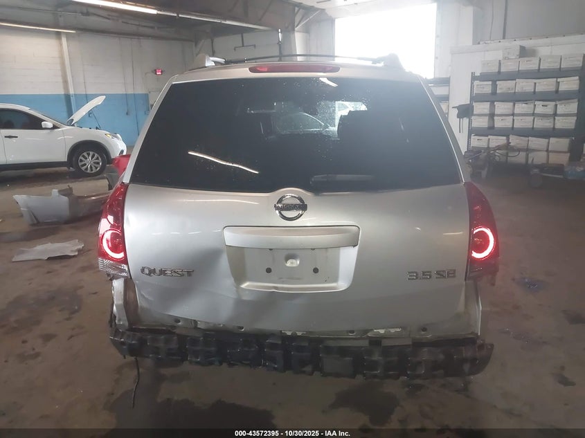 2005 Nissan Quest 3.5 Se VIN: 5N1BV28U75N124656 Lot: 43572395