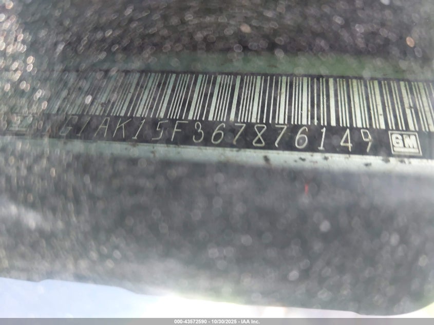 2006 Chevrolet Cobalt Ls VIN: 1G1AK15F367876149 Lot: 43572590