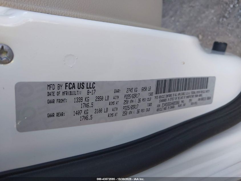 2017 Dodge Grand Caravan Se VIN: 2C4RDGBGXHR855868 Lot: 43572595