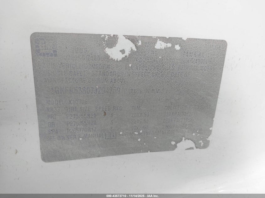 2007 GMC Yukon Denali VIN: 1GKFK63807J294369 Lot: 43572710