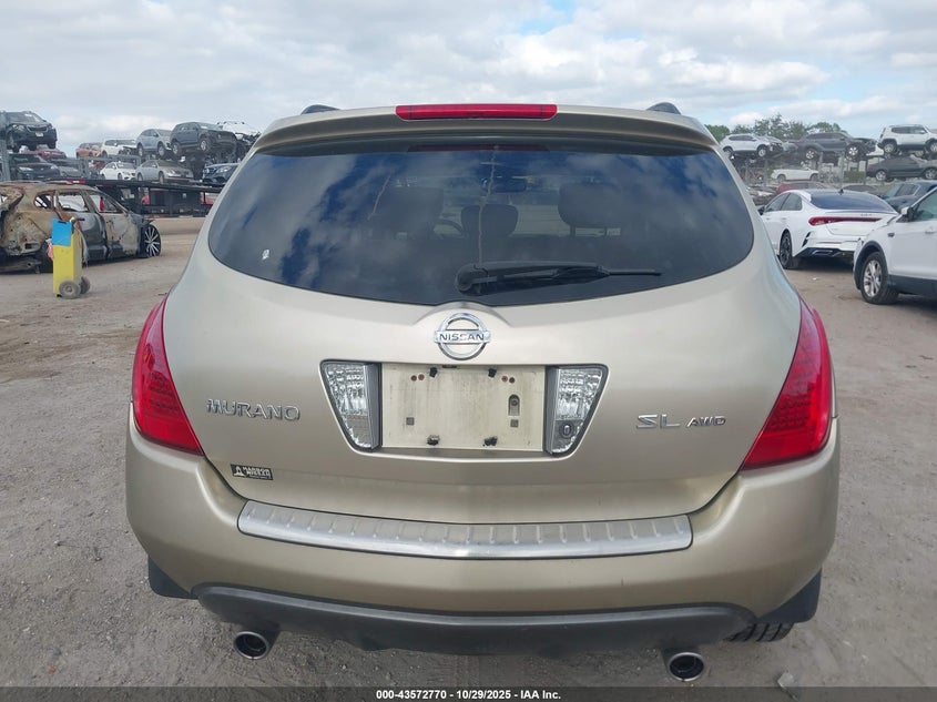 2006 Nissan Murano Sl VIN: JN8AZ08W76W500315 Lot: 43572770