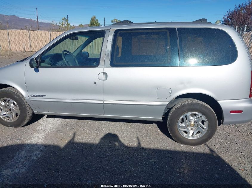 1997 Nissan Quest Gxe/Xe VIN: 4N2DN1118VD824907 Lot: 43572882