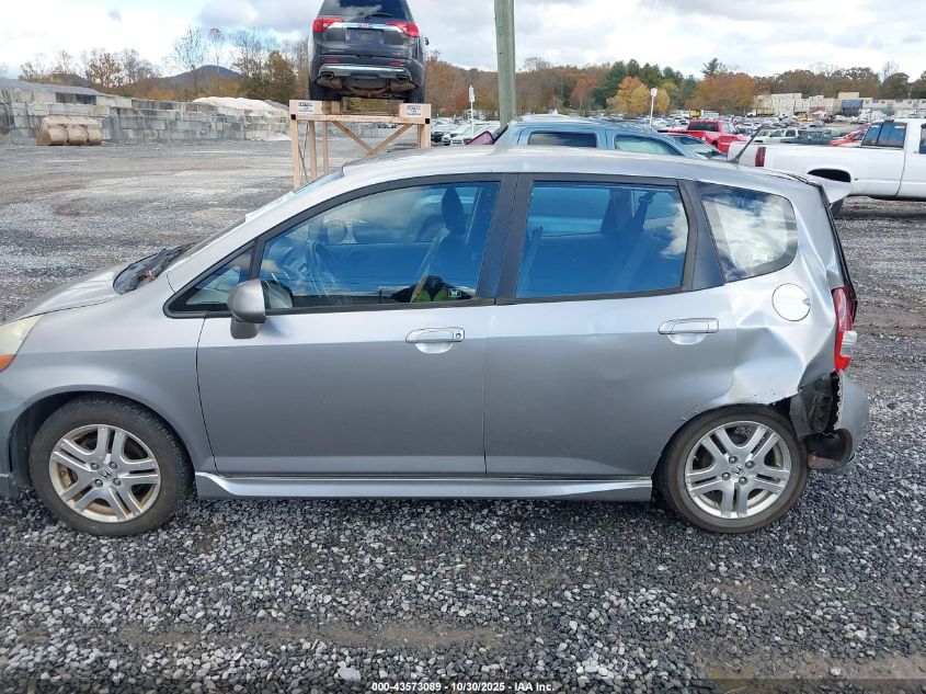 2008 Honda Fit Sport VIN: JHMGD38638S055876 Lot: 43573089