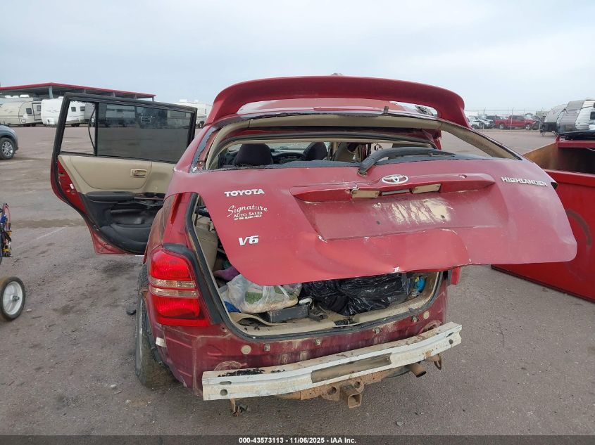 2003 Toyota Highlander Limited V6 VIN: JTEHF21A330121013 Lot: 43573113