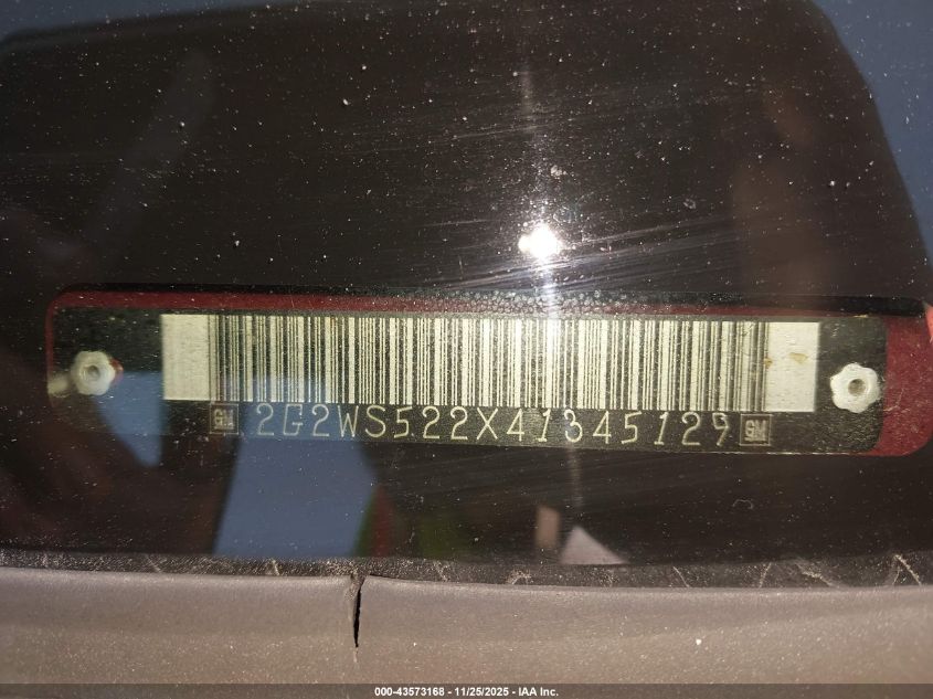 2004 Pontiac Grand Prix Gt2 VIN: 2G2WS522X41345129 Lot: 43573168