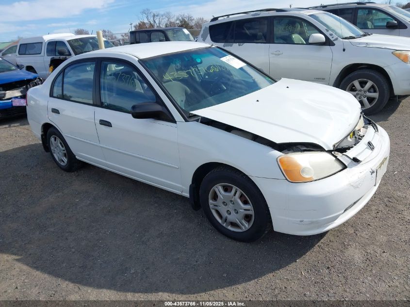 HONDA CIVIC 2001. Lot# 43573766. VIN 1HGES16521L004089. Photo 1