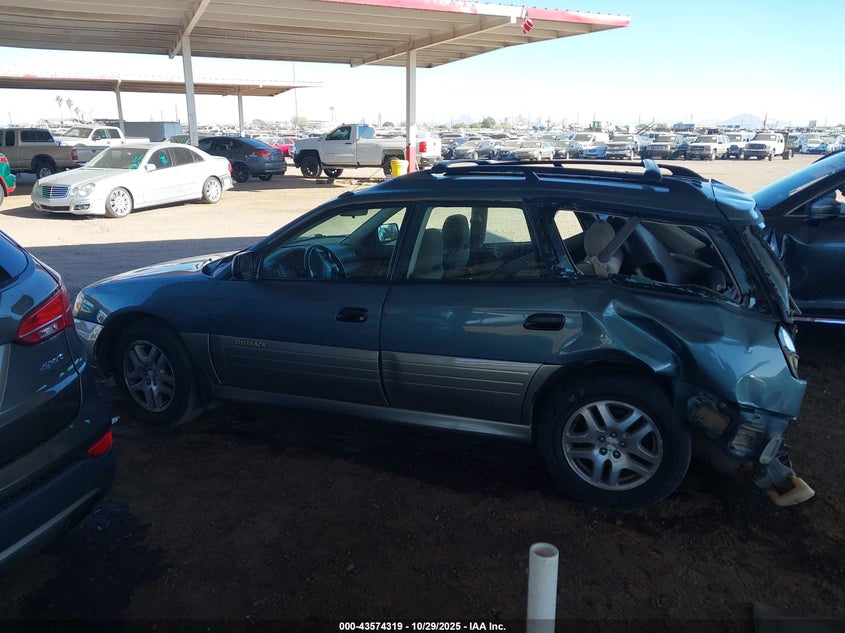 2001 Subaru Outback VIN: 4S3BH665X17626560 Lot: 43574319