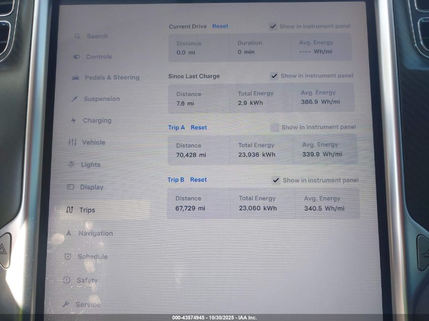 2013 Tesla Model S Performance VIN: 5YJSA1CP9DFP06248 Lot: 43574945