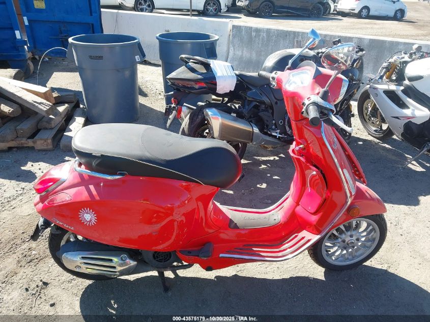 2017 Vespa Sprint 150 3V VIN: ZAPM818G6H5402040 Lot: 43575179