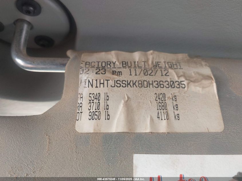 2013 International Terrastar VIN: 1HTJSSKK8DH363035 Lot: 43575249