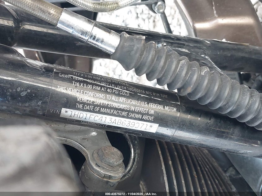 2010 Harley-Davidson Flhtcu VIN: 1HD1FC413AB639971 Lot: 43575272