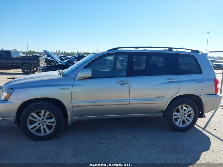 2006 Toyota Highlander Hybrid Limited V6 VIN: JTEDW21A360016104 Lot: 43576137