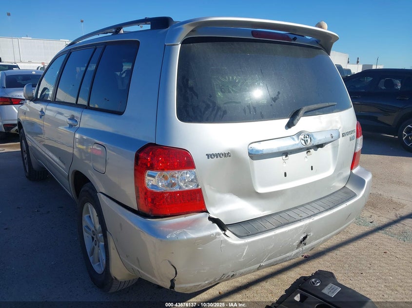 2006 Toyota Highlander Hybrid Limited V6 VIN: JTEDW21A360016104 Lot: 43576137