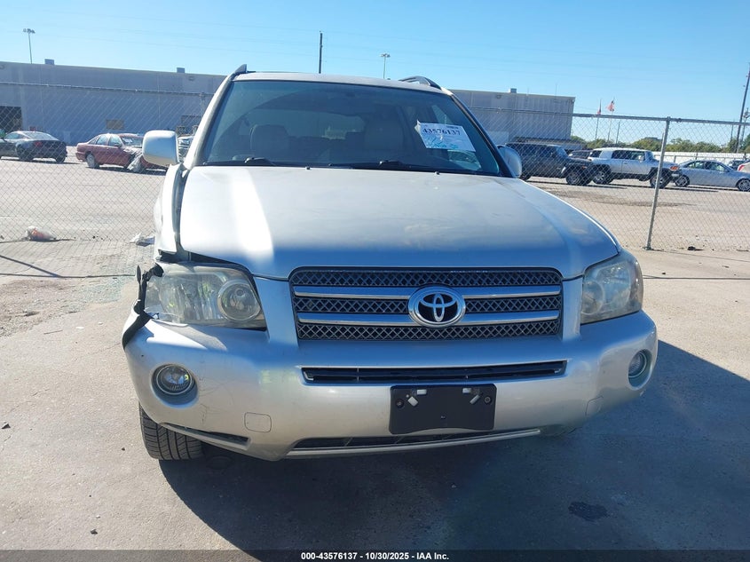 2006 Toyota Highlander Hybrid Limited V6 VIN: JTEDW21A360016104 Lot: 43576137