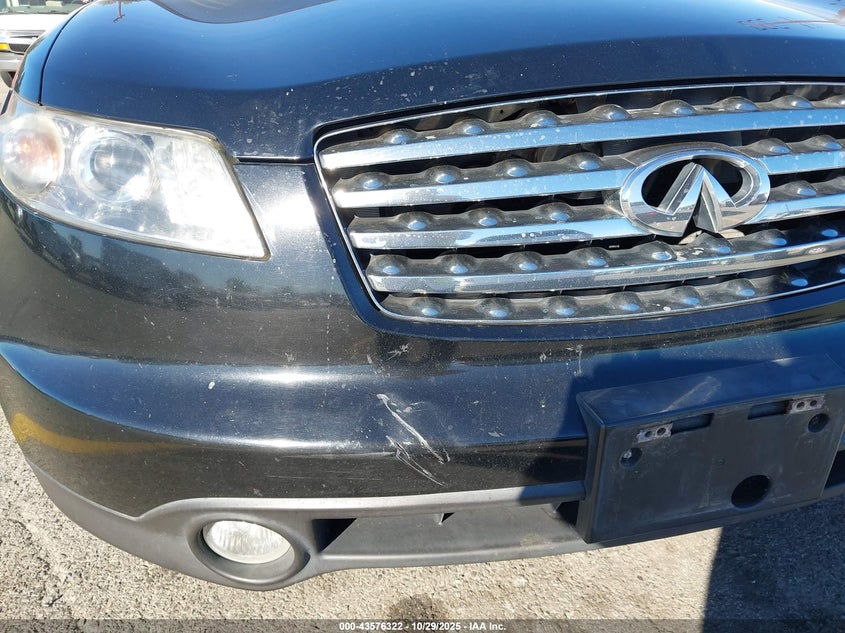 2003 Infiniti Fx35 Options VIN: JNRAS08W13X002844 Lot: 43576322