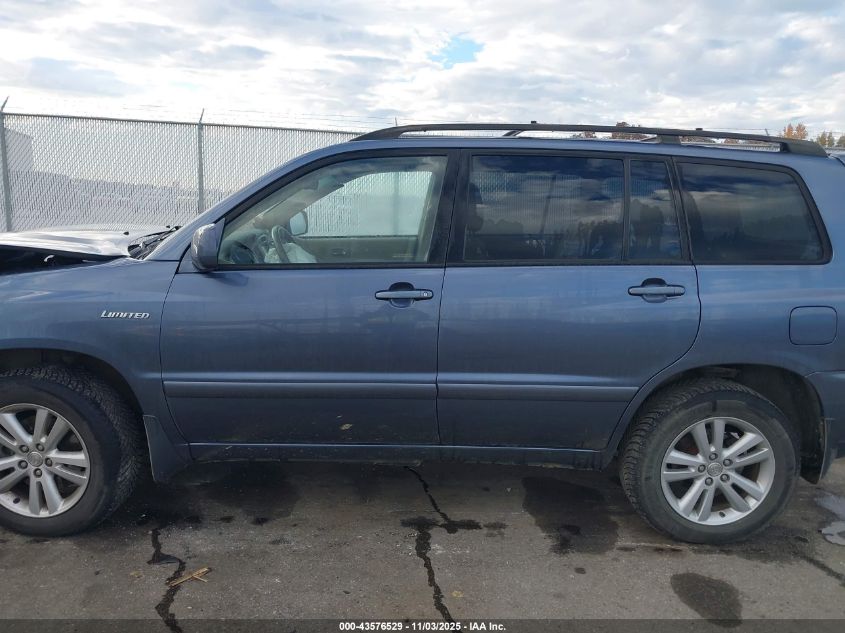 2006 Toyota Highlander Hybrid Limited V6 VIN: JTEEW21A660010916 Lot: 43576529