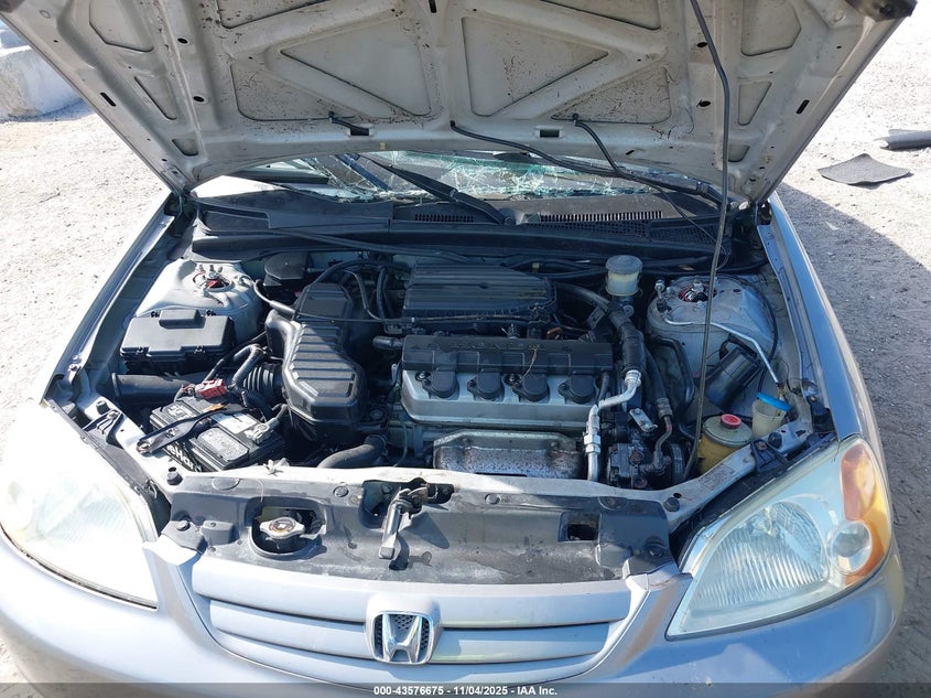 2003 Honda Civic Lx VIN: 2HGES165X3H593554 Lot: 43576675