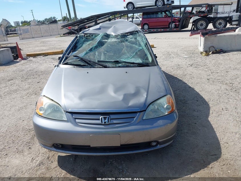 2003 Honda Civic Lx VIN: 2HGES165X3H593554 Lot: 43576675
