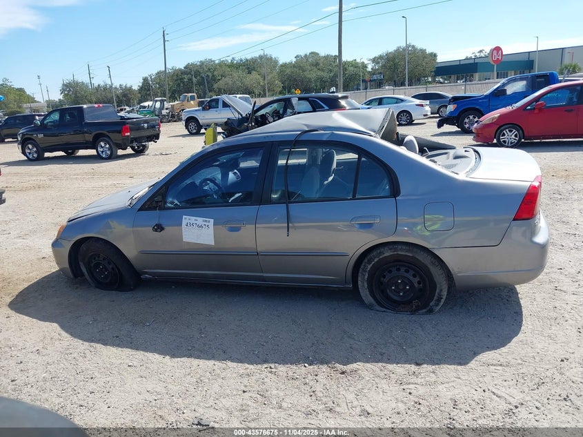 2003 Honda Civic Lx VIN: 2HGES165X3H593554 Lot: 43576675