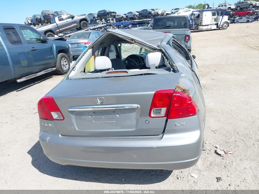 2003 Honda Civic Lx VIN: 2HGES165X3H593554 Lot: 43576675