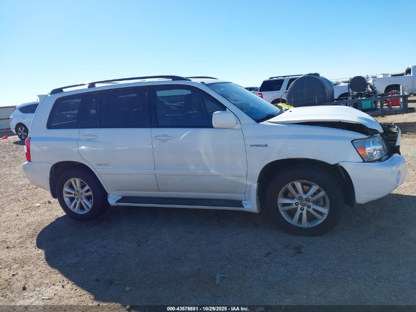 2006 Toyota Highlander Hybrid Limited V6 VIN: JTEEW21A860023392 Lot: 43576881