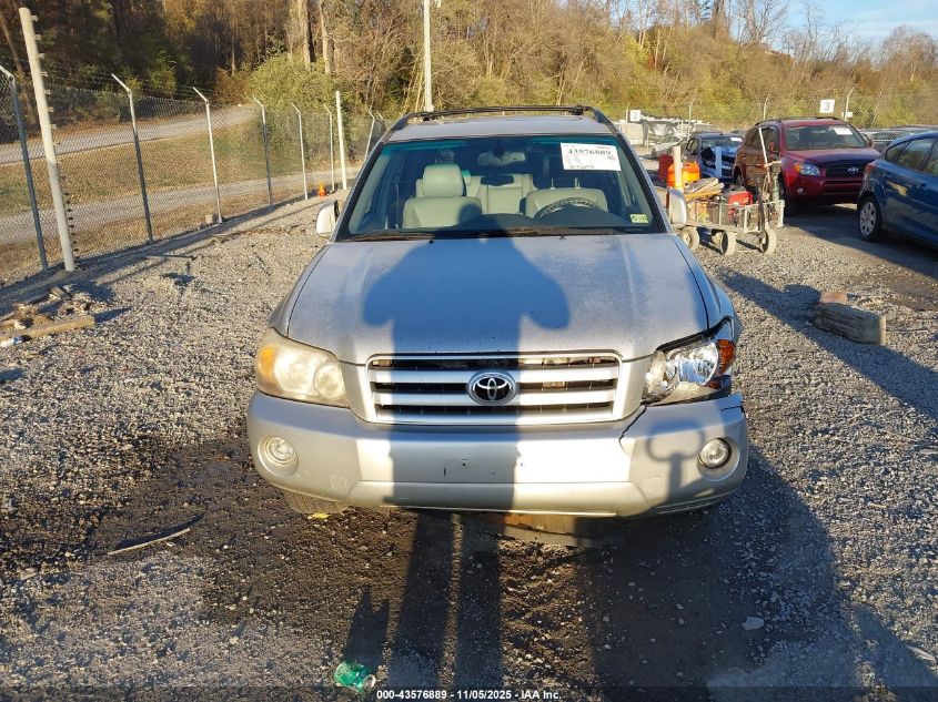 2006 Toyota Highlander Limited V6 VIN: JTEEP21A760141608 Lot: 43576889