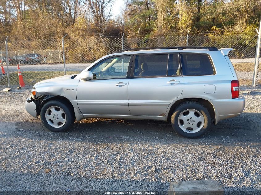 2006 Toyota Highlander Limited V6 VIN: JTEEP21A760141608 Lot: 43576889