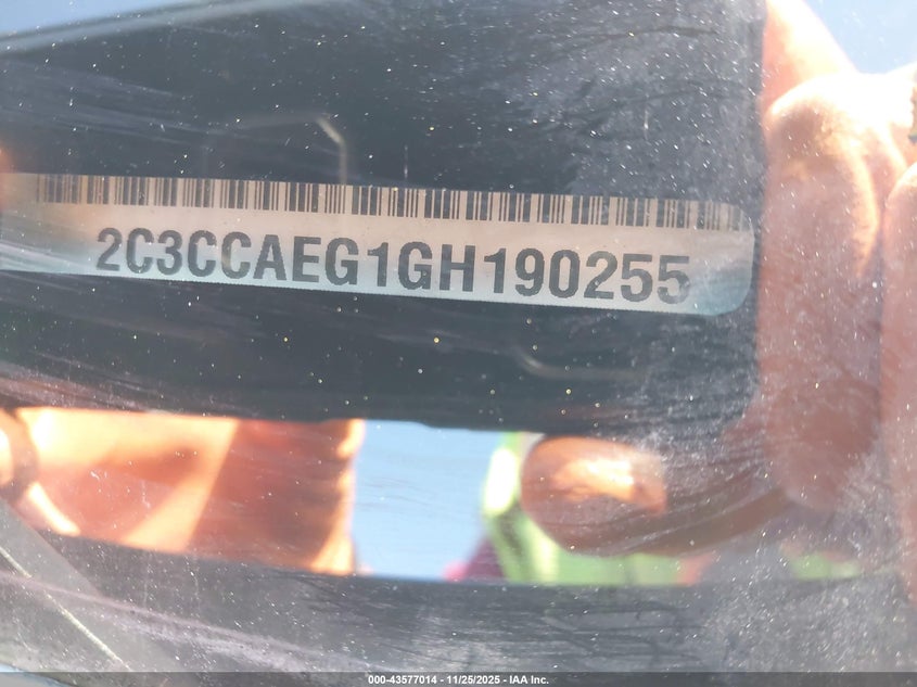 2016 Chrysler 300C VIN: 2C3CCAEG1GH190255 Lot: 43577014