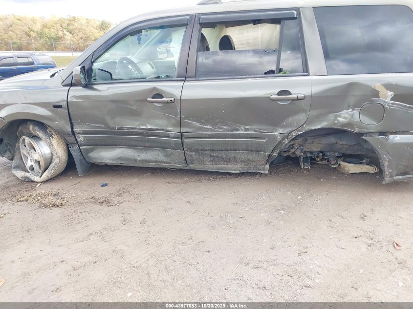 2006 Honda Pilot Ex-L VIN: 5FNYF18606B024485 Lot: 43577083