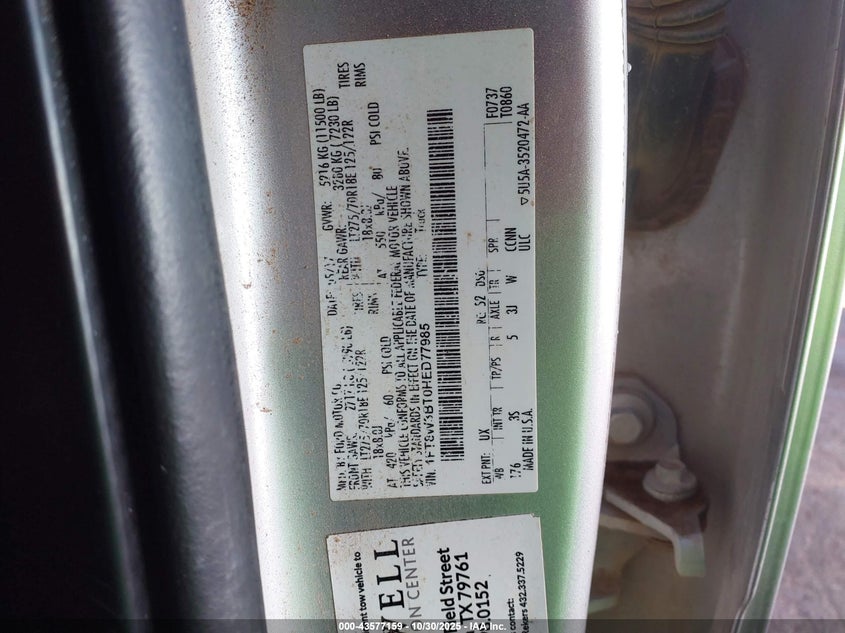 2017 Ford F-350 Xlt VIN: 1FT8W3BT0HED77985 Lot: 43577159