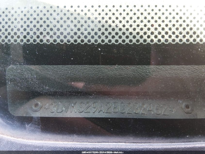 2008 Dodge Ram 2500 Laramie VIN: 3D7KS29A28G232462 Lot: 43577206