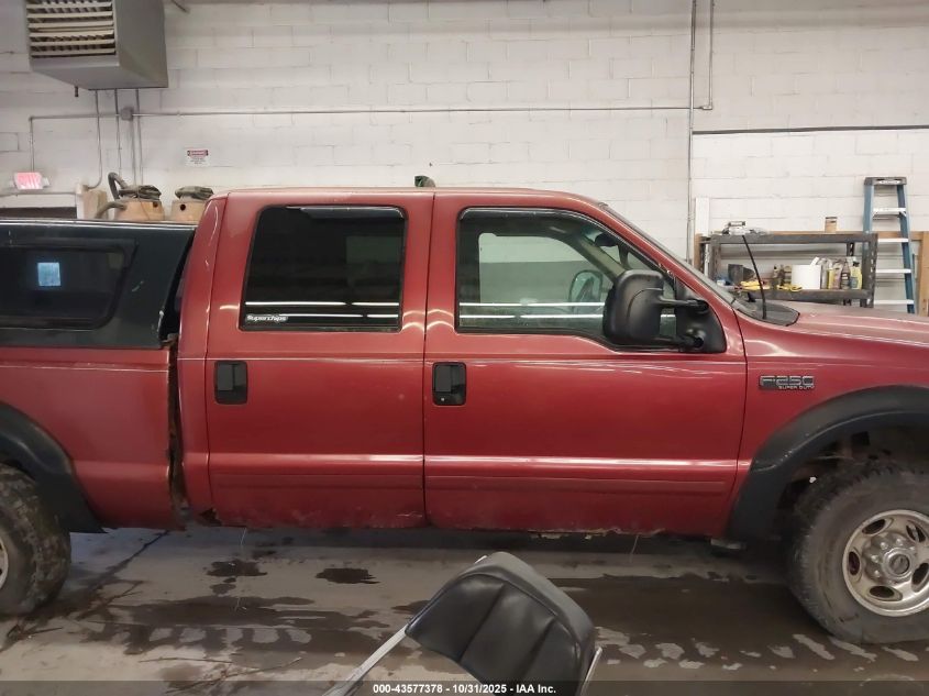 2001 Ford F-250 Lariat/Xl/Xlt VIN: 1FTNW21S21EA95584 Lot: 43577378