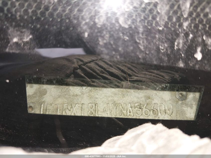 2000 Ford F-150 Lariat/Work Series/Xl/Xlt VIN: 1FTRX18L4YNA56609 Lot: 43577593