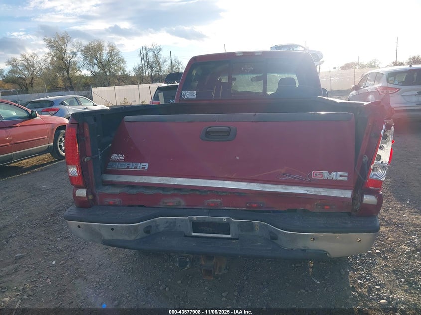 2006 GMC Sierra 1500Hd Sle2 VIN: 1GTGK13U06F164772 Lot: 43577908