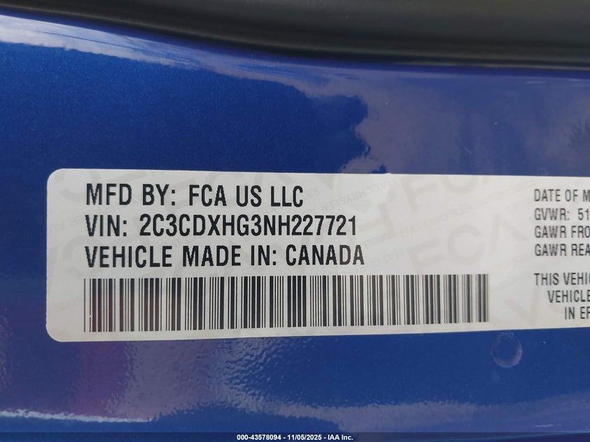 2022 DODGE CHARGER GT RWD 2C3CDXHG3NH227721