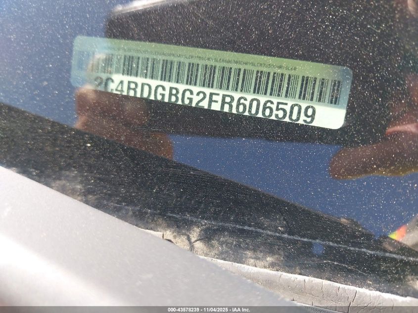 2015 Dodge Grand Caravan American Value Pkg VIN: 2C4RDGBG2FR606509 Lot: 43578239