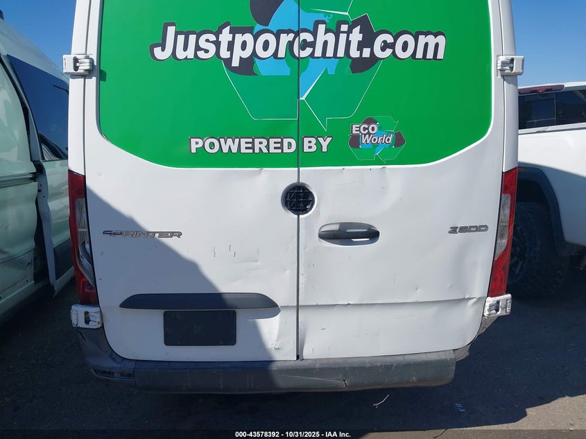 2019 Mercedes-Benz Sprinter 2500 High Roof V6 VIN: W1W4EDHY6KP198280 Lot: 43578392