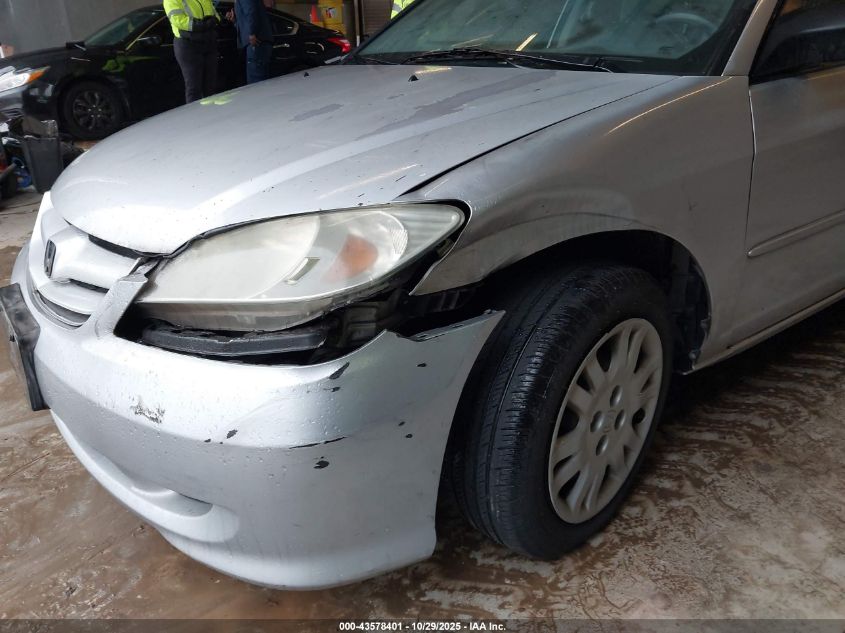 2005 Honda Civic Lx VIN: 2HGES16595H522803 Lot: 43578401