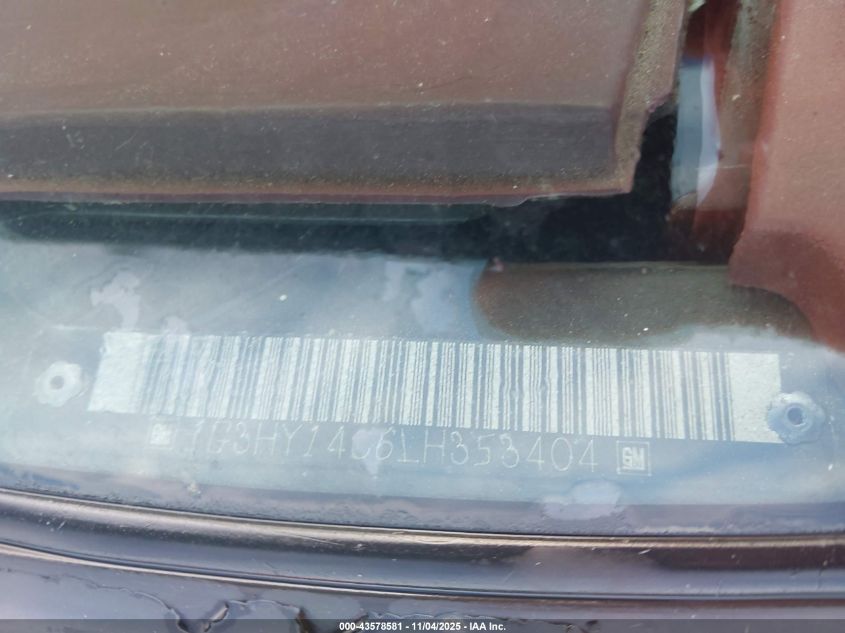 1990 Oldsmobile Delta 88 Royale Brougham VIN: 1G3HY14C6LH353404 Lot: 43578581