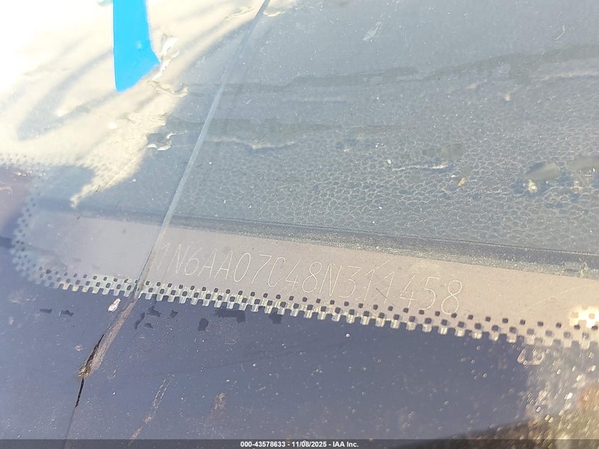 2008 Nissan Titan Xe VIN: 1N6AA07C48N311458 Lot: 43578633