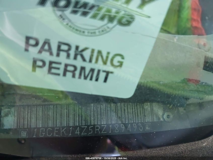 1994 Chevrolet Gmt-400 K1500 VIN: 1GCEK14Z5RZ189493 Lot: 43578708