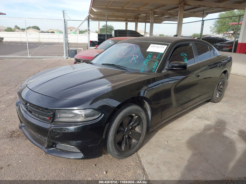Vin: 2c3cdxhg1gh159387, lot: 44073807, dodge charger sxt 20162