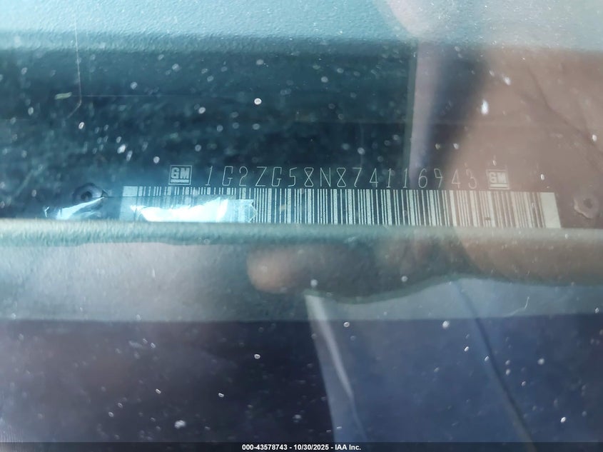 2007 Pontiac G6 VIN: 1G2ZG58N874116943 Lot: 43578743