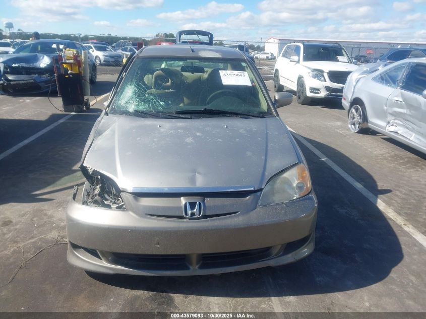 2003 Honda Civic Hybrid VIN: JHMES96663S019031 Lot: 43579093